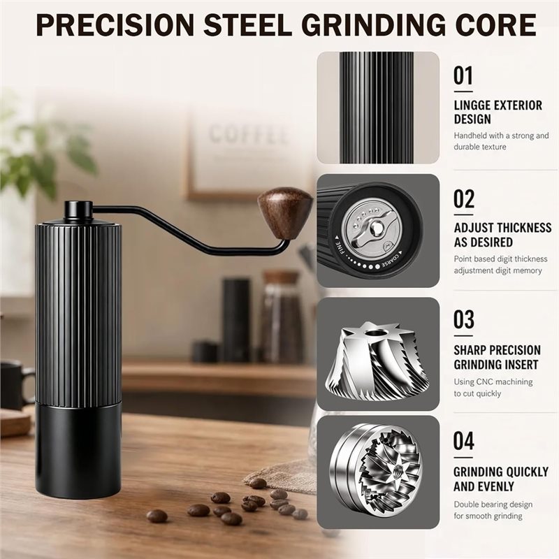 Ручная кофемолка B23B, ручная  – обзор и цена Burr Hand Grinder